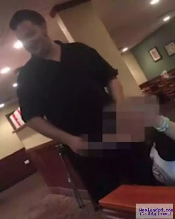Woman Performs Sex Act on A Waiter In Public As A Tip (Video)